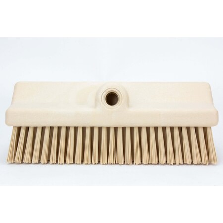 Carlisle Foodservice 10" Tan Hi-Lo Floor Scrub Brush, 12PK 40423EC25