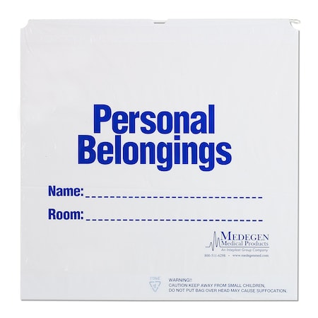Medegen Medical Products Patient Belonging Bag, 20x19x4", PK250 3539