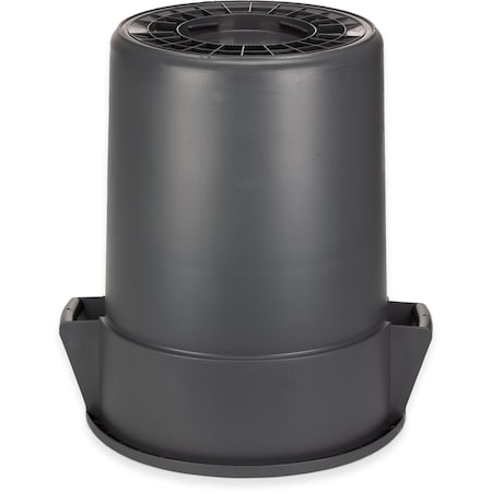 Bronco 55 gal Round Trash Can, Gray 84105523