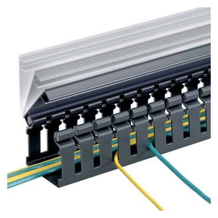 Panduit Wiring Duct, Wide Slot, 2x2, Black, 6ft H2X2BL6