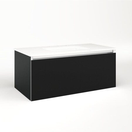 Robern Cartesian, 36X15X18, Mat Blk, Plumb VM36H2D18P28N