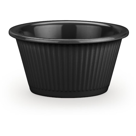 Carlisle Foodservice Melamine Fluted Ramekin, 2 oz, Black S29203