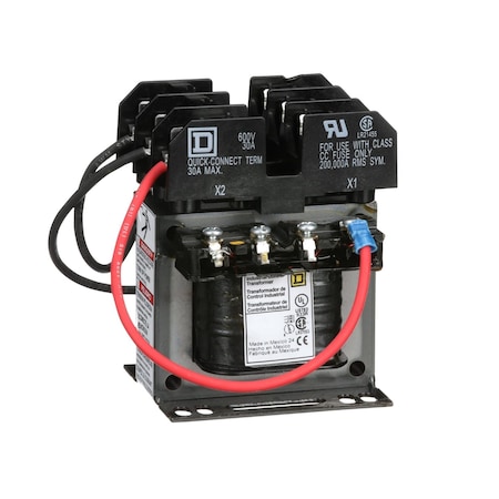 Square D Control Transformer, 50 VA, Not Rated, 24V AC, 120/240V AC 9070TF50D23