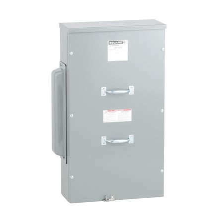 Square D Main unit, EZ Meter-Pak, 400A, 120/240VAC, 1 phase, 3 wire, 800A Al busbar, main lugs terminal box, over/under EZM1400TB