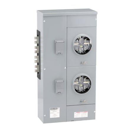 Square D Meter Main, EZM, 225A, 120/240V AC, 3 Phase EZML332225