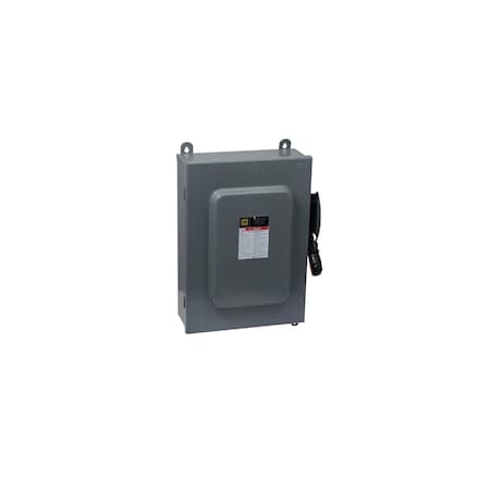 Square D Safety switch, heavy duty, fusible, 100A, 6 pole, 75hp, 600VAC/DC, NEMA 12 H663AWK