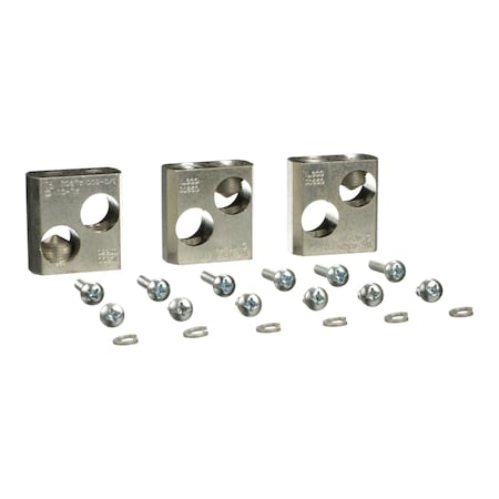 Square D MP Meter Pak, lug kit, consists of three lugs, two 3/0 AWG to 500 kcmil MMLK500