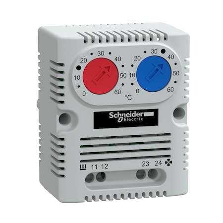 Schneider Electric ClimaSys CC - double thermostat 250V - range of temperature 0.60 Degrees C - 1NO/NC - Degrees C NSYCCOTHD