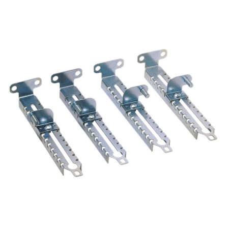 Schneider Electric Set of 4 step slides made of treated steel, D300mm NSYSDCR300