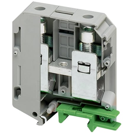 Schneider Electric Terminal Block, Pass-Through, 192 A, 1,000 V AC, Gray NSYTRV702