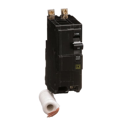 Square D Miniature Circuit Breaker, 50A, 2 Pole, 120/240V AC, 10kA 120 V AC QOB250EPD5238
