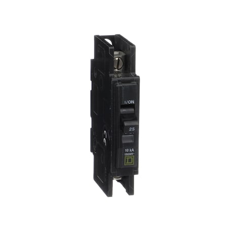 Square D Miniature Circuit Breaker, QO Series, 25A, 1 Pole, 120/240V AC, 10kA at 120/240V AC QOU125B