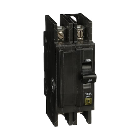 Square D Miniature Circuit Breaker, QO Series, 20A, 2 Pole, 240V AC, 10kA at 240V AC QOU220H