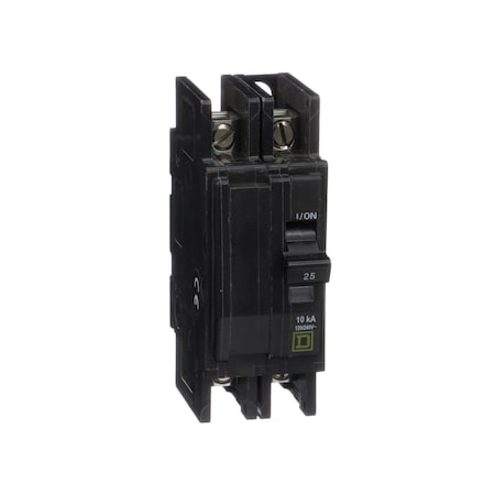 Square D Miniature Circuit Breaker, QO Series, 20A, 2 Pole, 120/240V AC, 10kA at 120/240V AC QOU225B