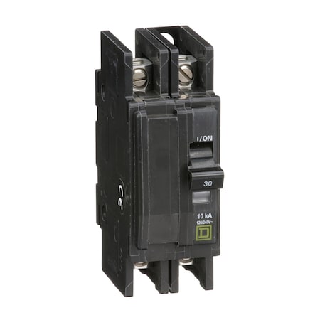Square D Miniature Circuit Breaker, QO Series, 30A, 2 Pole, 120/240V AC, 10kA at 120/240V AC QOU230B