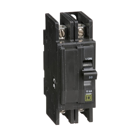Square D Miniature Circuit Breaker, QO Series, 50A, 2 Pole, 120/240V AC, 10kA at 120/240V AC QOU250B