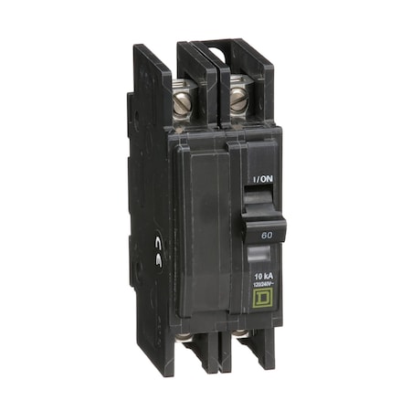Square D Miniature Circuit Breaker, QO Series, 60A, 2 Pole, 120/240V AC, 10kA at 120/240V AC QOU260B