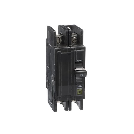 Square D Miniature Circuit Breaker, QO Series, 70A, 2 Pole, 120/240V AC, 10kA at 120/240V AC QOU270B