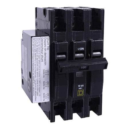 Square D Miniature Circuit Breaker, QO Series, 60A, 3 Pole, 120/240V AC, 10kA at 120/240V AC QOU3601042