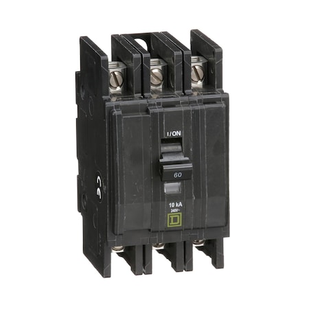 Square D Miniature Circuit Breaker, QO Series, 60A, 3 Pole, 120/240V AC, 10kA at 120/240V AC QOU360B