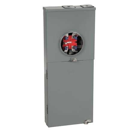 Square D Meter mains, Homeline, CSED, ringless socket, 200A, surface mount, maximum 8 spaces, 16 circuits, horn bypass RC816F200CH