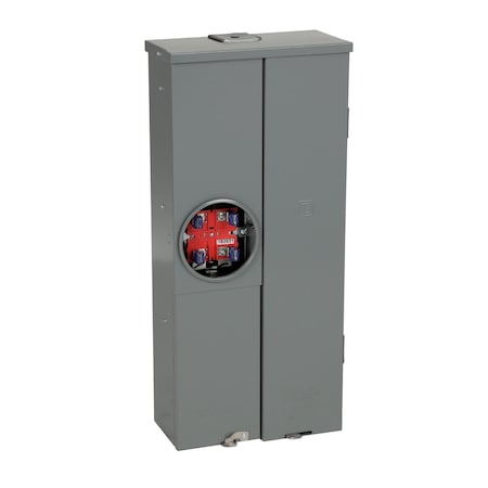 Square D Meter mains, Homeline, CSED, ringed socket, 150A, surface mount, maximum 8 spaces, 16 circuits, no bypass SC816D150C