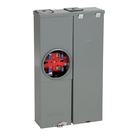 Square D Meter mains, Homeline, CSED, ringed socket, 125A, surface mount, maximum 8 spaces, no bypass SC8L125S