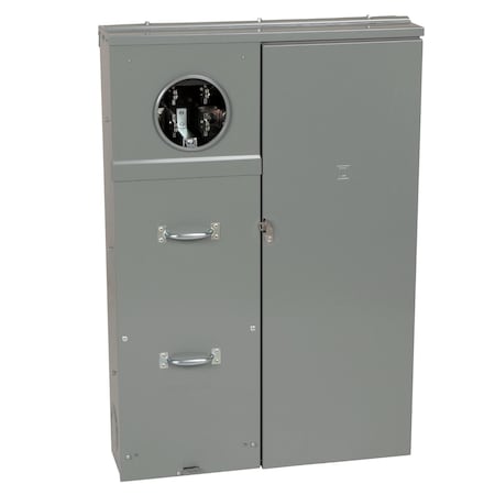 Square D Meter Main, SU, 30 Spaces, 400A; 200A, Main Lug, 1 Phase SU3040D400FB