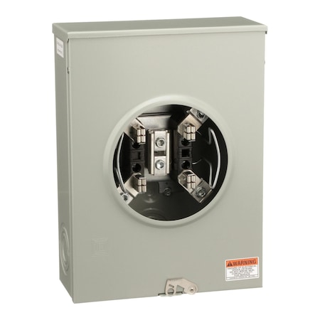 Square D Individual meter socket, ringless socket, no bypass, 4 jaws no release, UG, 200 A, up to 600 VAC single phase 3W UTRS213AFL