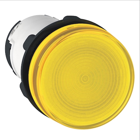 Schneider Electric Monolithic pilot light, Harmony XB7, plastic, yellow, 22mm, plain lens for BA9s bulb, lt 250V XB7EV65P