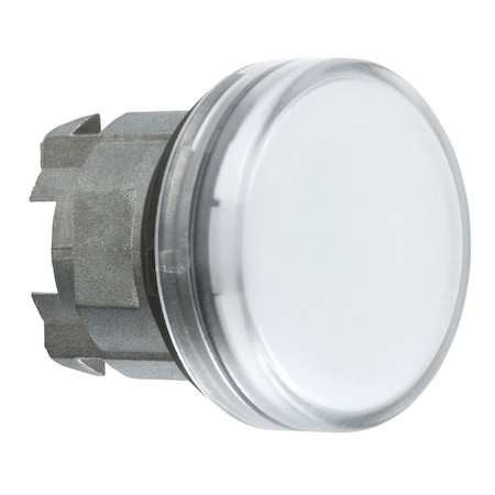 Schneider Electric Head for pilot light, Harmony XB4, white, 22 mm grooved lens BA9s bulb ZB4BV01S
