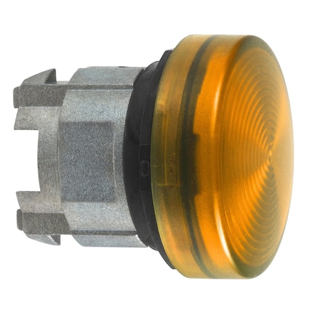 Schneider Electric Head for pilot light, Harmony XB4, orange, 22 mm with grooved lens BA9s bulb ZB4BV05S