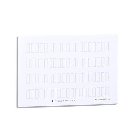 Schneider Electric Harmony XB5, Harmony XB4, sheet of 76 unmarked legends 8 x 27 mm for legend holder 30 x 40 mm ZBY4100