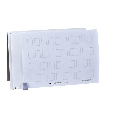 Schneider Electric Sheet of 40 legends, Harmony XB4, unmarked, 18 x 27mm for legend holder 30 x 50mm ZBY5100