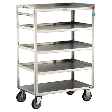Lakeside Stainless 5 Shelf Banquet Cart; (3) Edges Up, 500 lb Capacity, 18"x31" 357