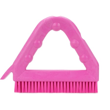 Sparta 7 in W Tile and Grout Brush, Pink, Polypropylene 41323EC26