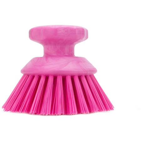 Sparta 5 in W Round Scrub Brush, Pink, Polypropylene 42395EC26