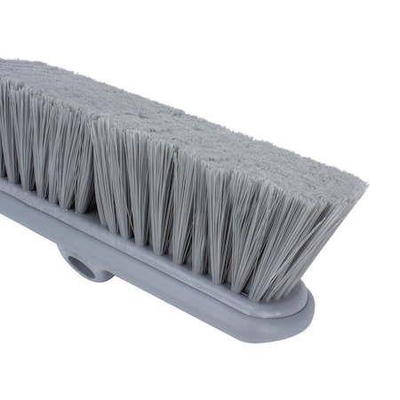 Sparta 3 in W Flo-Thru Brush, Gray, Polypropylene 40050EC23
