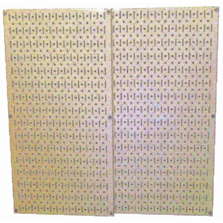 Wall Control Industrial Pegboard, Beige Metal Peg Boards, PK2 35-IP-3232-BE