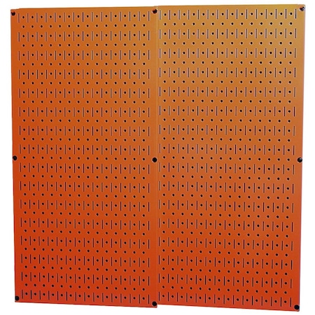 Wall Control Industrial Pegboard, Orange Metal Peg Boards, PK2 35-IP-3232-OR