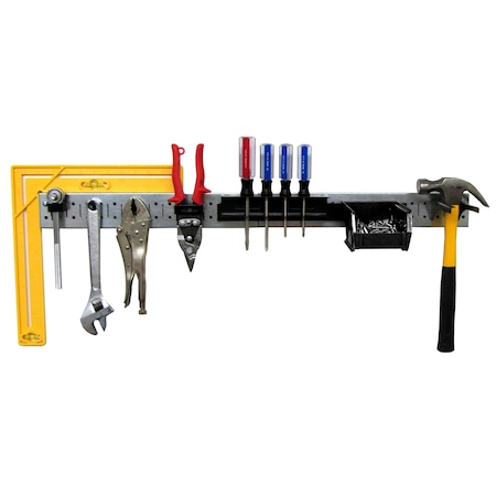Wall Control Industrial Pegboard Tool Strip Rail Kit with Hooks 35-ITPS-0332-GVB