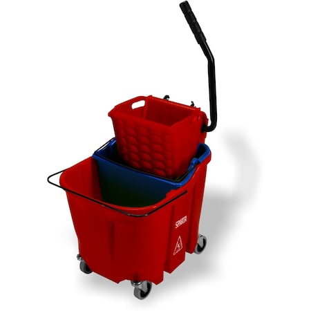Carlisle Foodservice Mop Bucket Combo, 35qt, Side Press Wring 9690405
