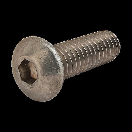 80/20 5/16"-18 Socket Head Cap Screw, Button, Plain Stainless Steel, 1 in Length 3621