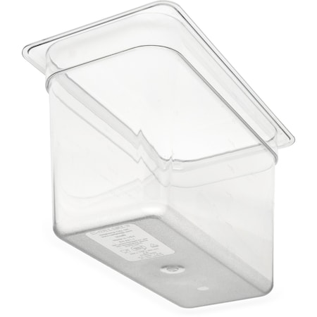 Carlisle Foodservice Food Pan PC, 8", DP, 1/3, Clr, PK6 3066907