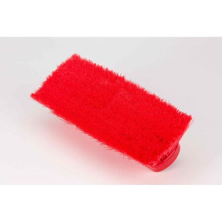 Carlisle Foodservice 10" Red Flo-Thru Wall/Eqpmt Brush, 12PK 41278EC05