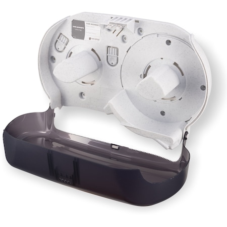 San Jamar Tissue Dispenser, (2) 9 In Rolls, Black R4000TBK