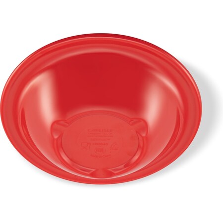 Carlisle Foodservice Melamine Rim Bowl, 6 oz., Red, PK48 3304005