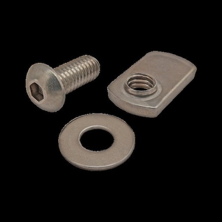 80/20 5/16"-18 Socket Head Cap Screw, Button, Plain Stainless Steel, 3/4 in Length 3630