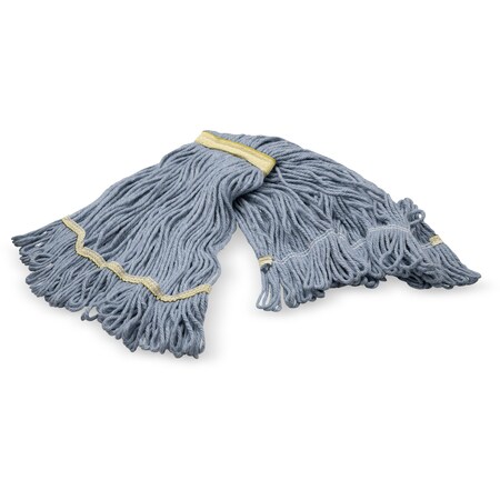 Carlisle Foodservice Small Looped End Mop, Blue W/ Yellow Band, 369411B14 369411B14