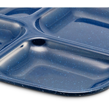 Carlisle Foodservice Tray, 4-Comp, Dark Blue, PK48 4398450